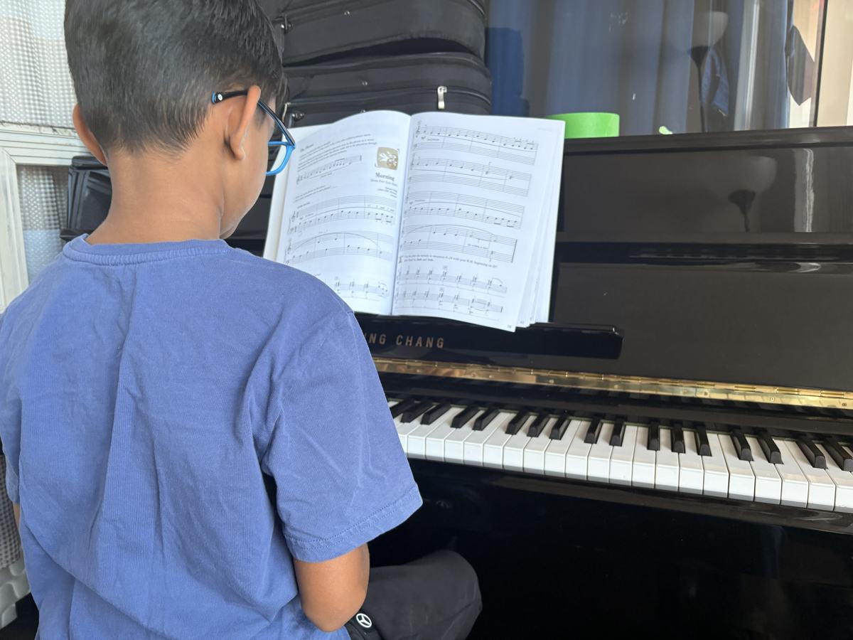 Piano lesson: Working through the method book